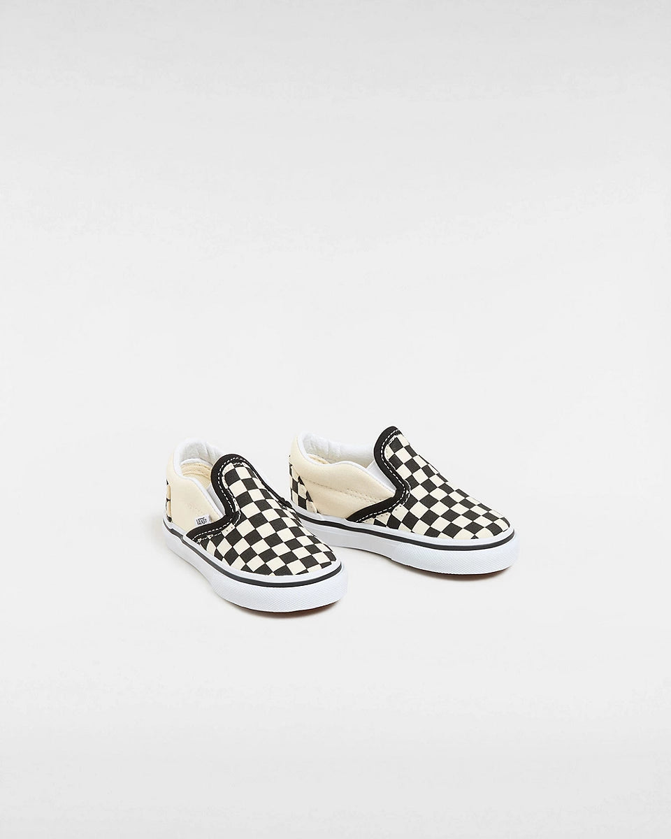 Original Vans Toddler Checkerboard Slip-On Shoes (1-4 Years) - Black/White
