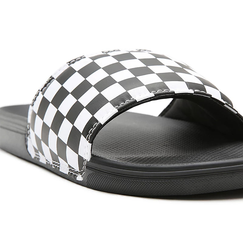 La Costa Slide - On Shoes - Checkerboard True White/Black