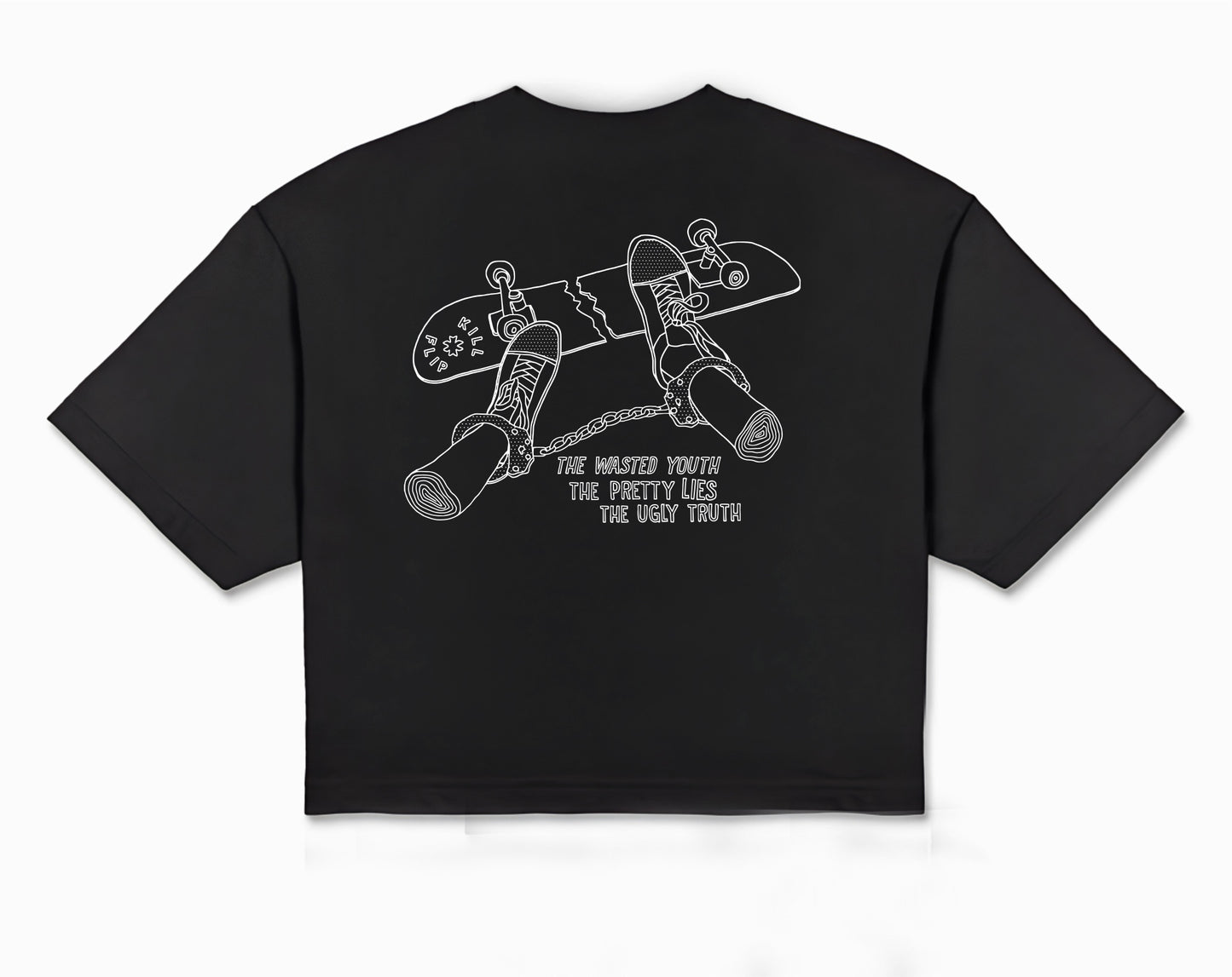 Wasted Youth Crop Tee Women - Black