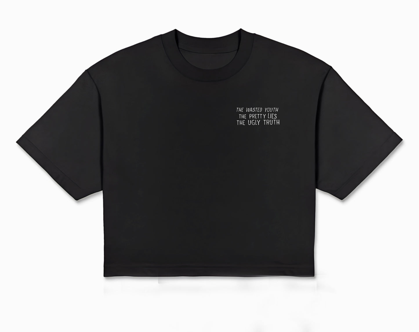 Wasted Youth Crop Tee Women - Black