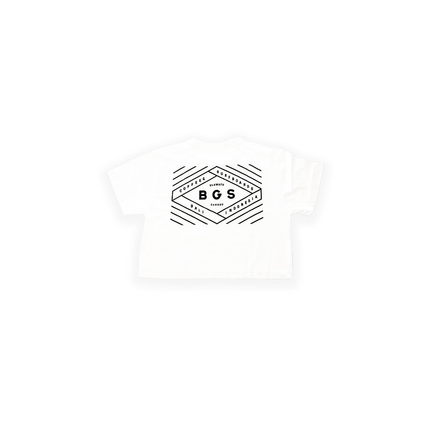 BGS Trippy Crop Tee White