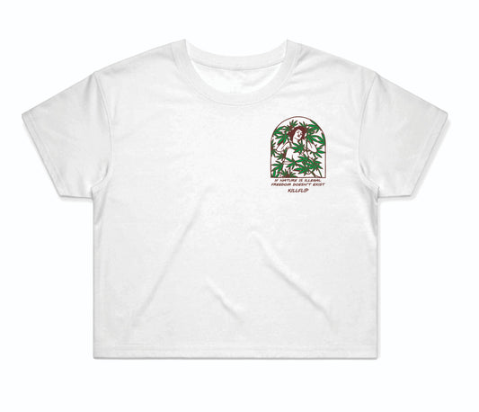 Illegal Nature Crop Tee Women - White