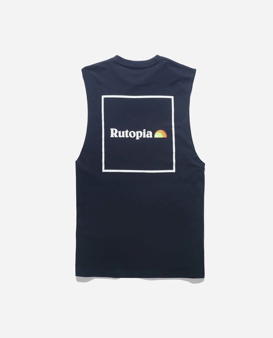 Rutopia Square Logo Muscle Men - Black