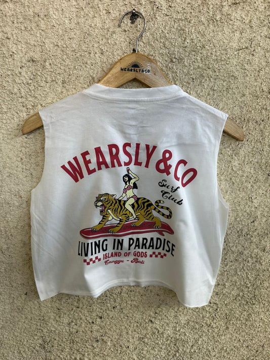 Wearsly AW MSCL Surf Tiger Women - White