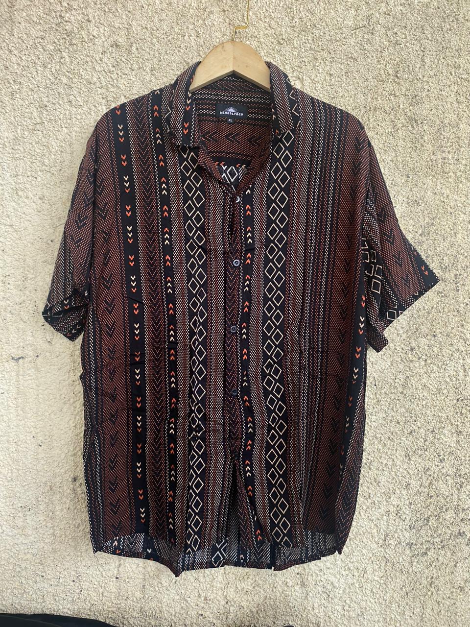 Wearsly Batik Brown Black Shirt