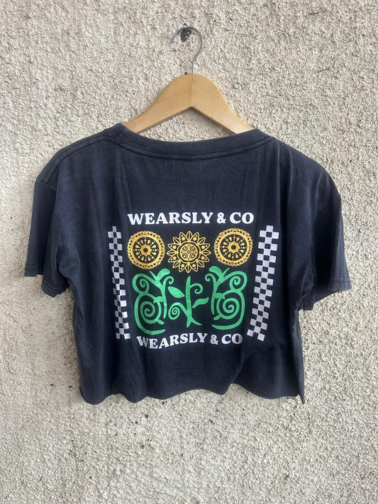 Wearsly AW Three Sun Flowers Tee Women - Black
