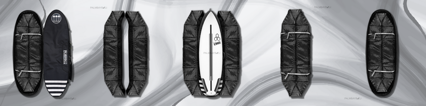 PalmBayBali The Ultimate Impact Triple Boardbags - Black