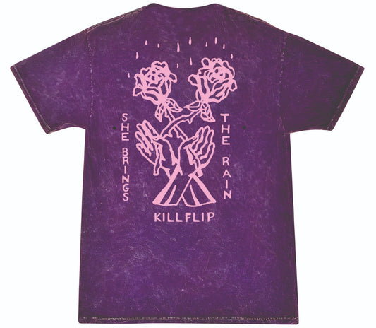 Bring The Rain Tee Men - Grapewash