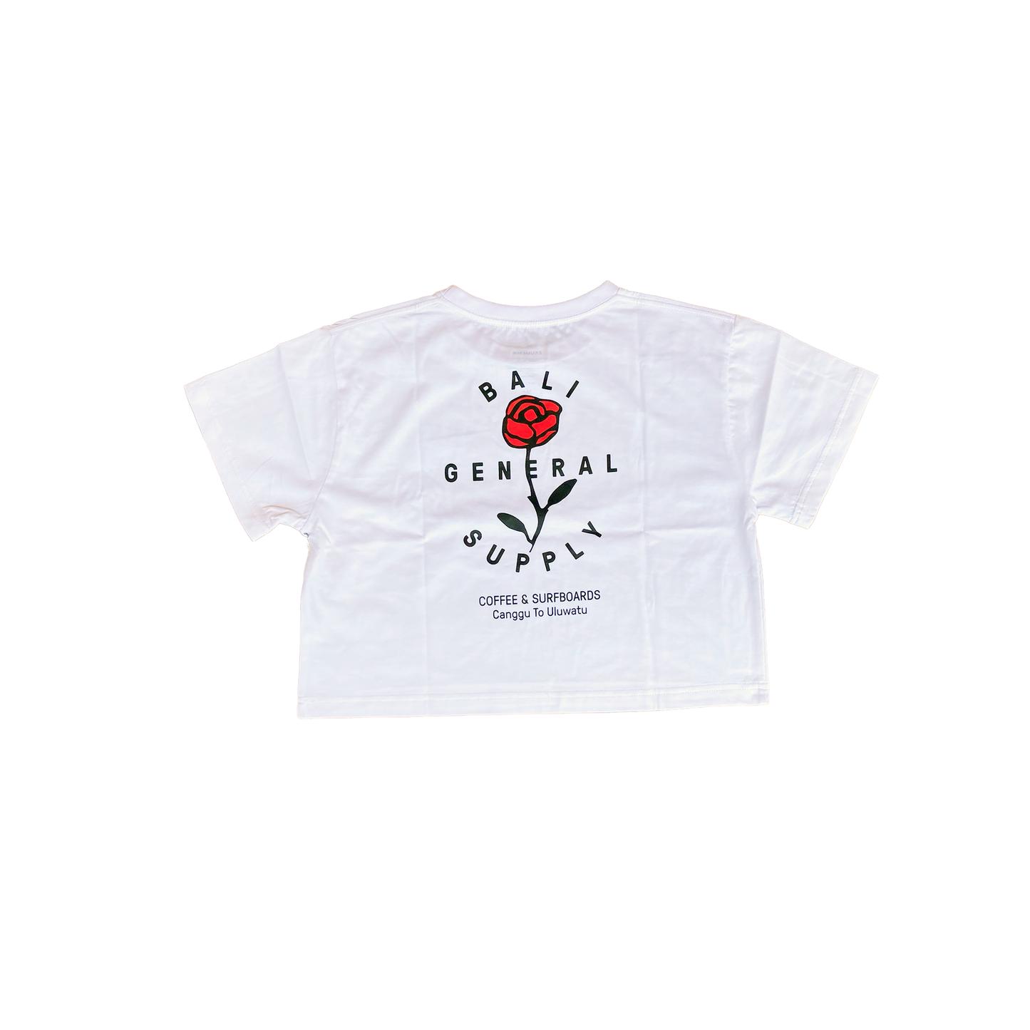 BGS Mawar Crop Tee - White