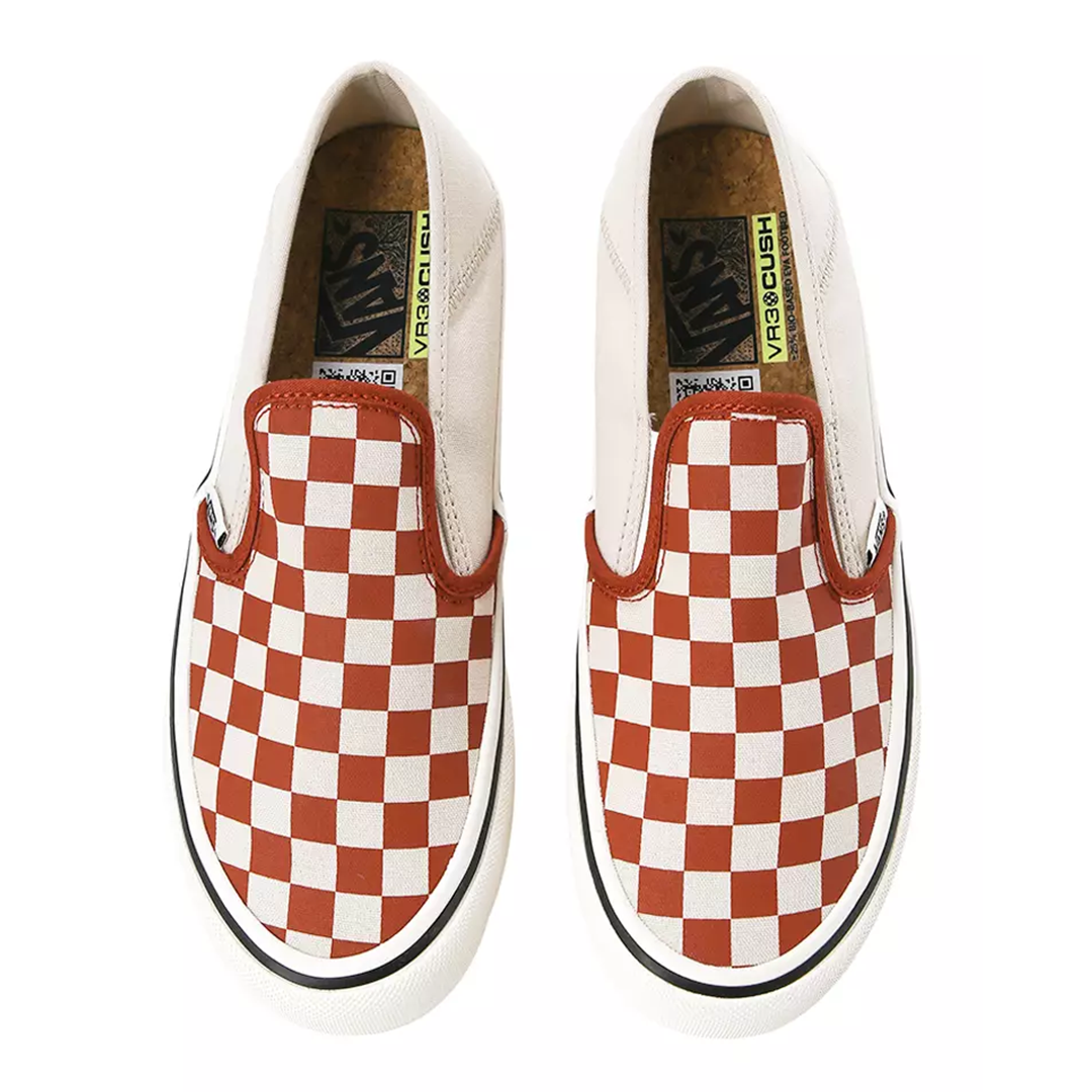 Original Vans Shoes Slip-On Vr3 Sf - Checkerboard Red