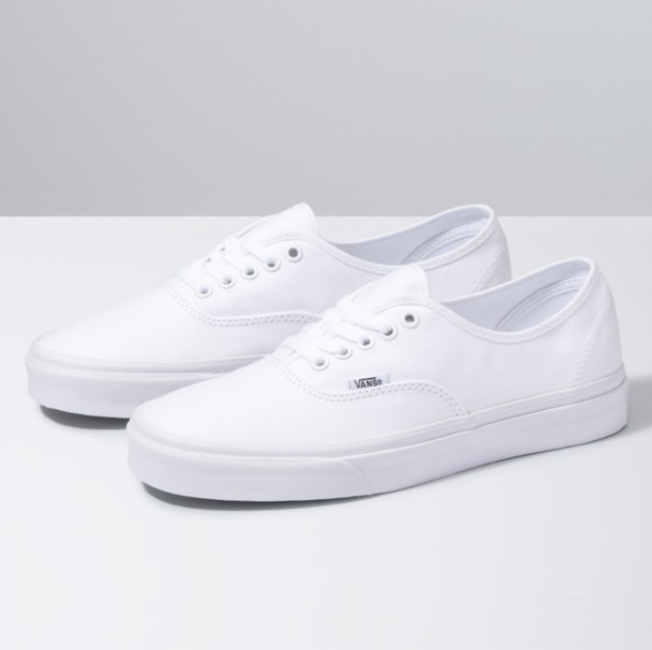 Vans authentic sales in true white