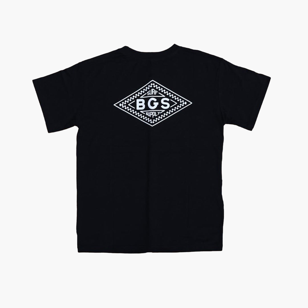 BGS Checkers Tee Black