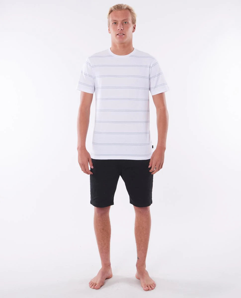 Plain Stripe Tee - White/Blue