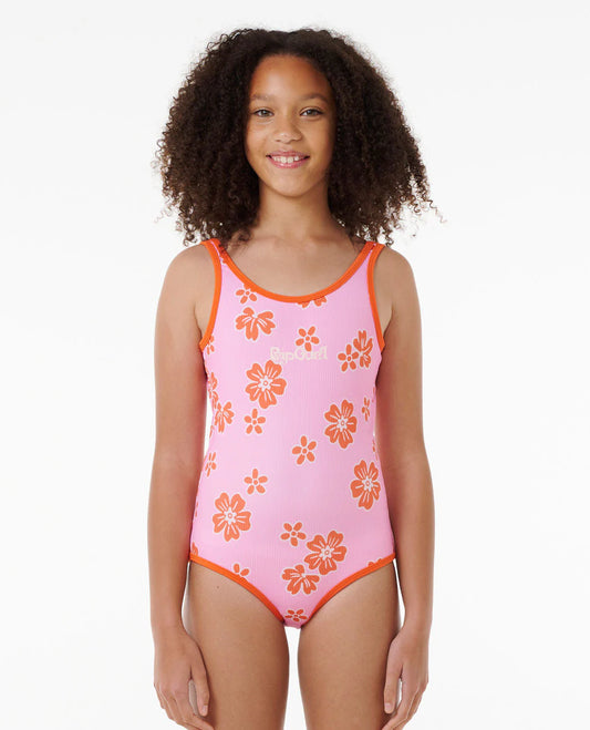 Summer Sol One Piece - Girls (8-14 years) - Bright Pink