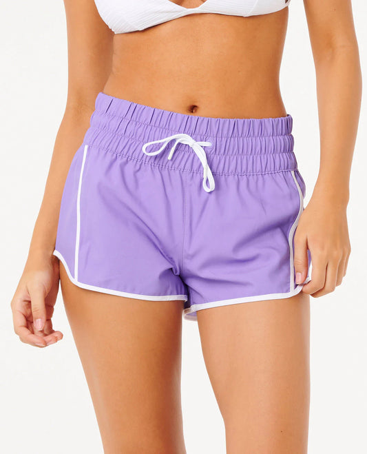 High Waist Retro 3" Volley Short - Purple