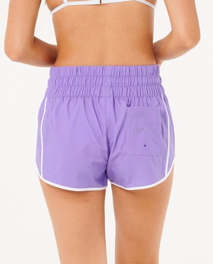High Waist Retro 3" Volley Short - Purple