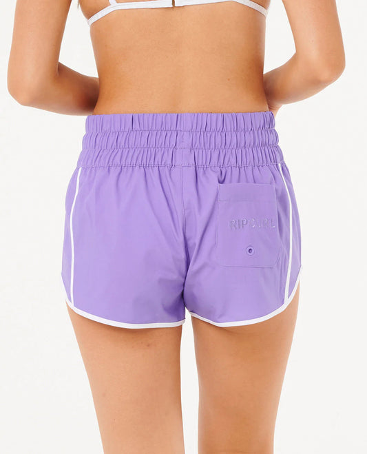 High Waist Retro 3" Volley Short - Purple