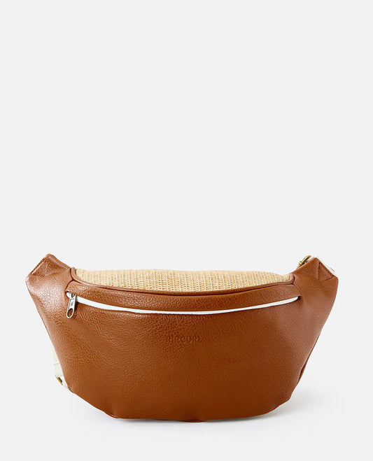 Premium Straw Crossbody Sling Bag - Natural