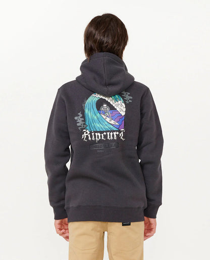 Shred Till Dead Zip Thru Fleece - Boys (8-16 years) - Washed Black