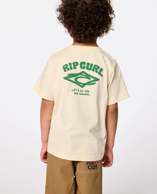 Wave Dayz Logo Tee - Boys (1-8 years) - Lemon Ice
