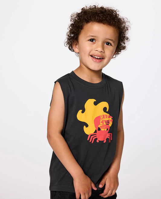 Artist Of The Search Ty Williams Muscle - Boys (1-8 years) - Washed Black