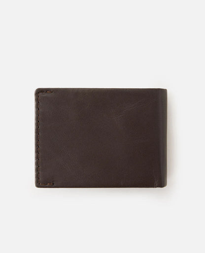 Quest Emboss RFID Slim Wallet - Brown