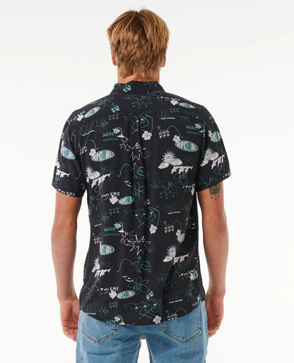 Fun Times Short Sleeve Shirt - Washed Black