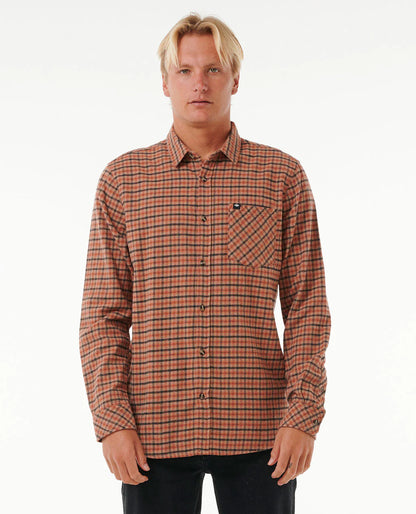 Classic Surf Checked In Flannel Shirt - Terracota