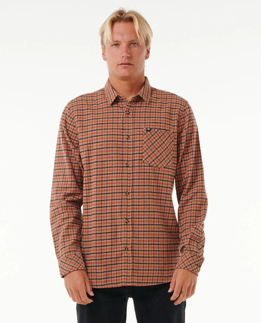Classic Surf Checked In Flannel Shirt - Terracota