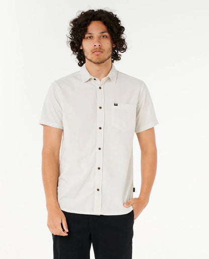 Classic Surf Washed Short Sleeve Shirt - Iced Grey