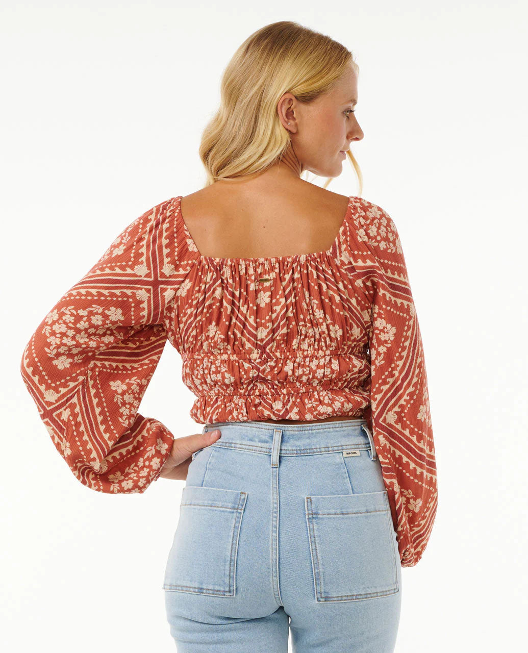 Soleil Long Sleeve Top - Rust