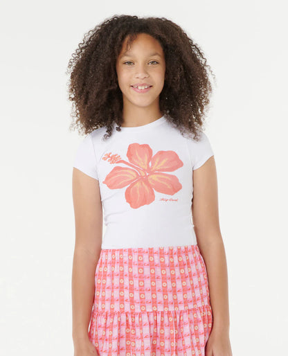 Hibiscus Tee - Girls (8-16 years) - White