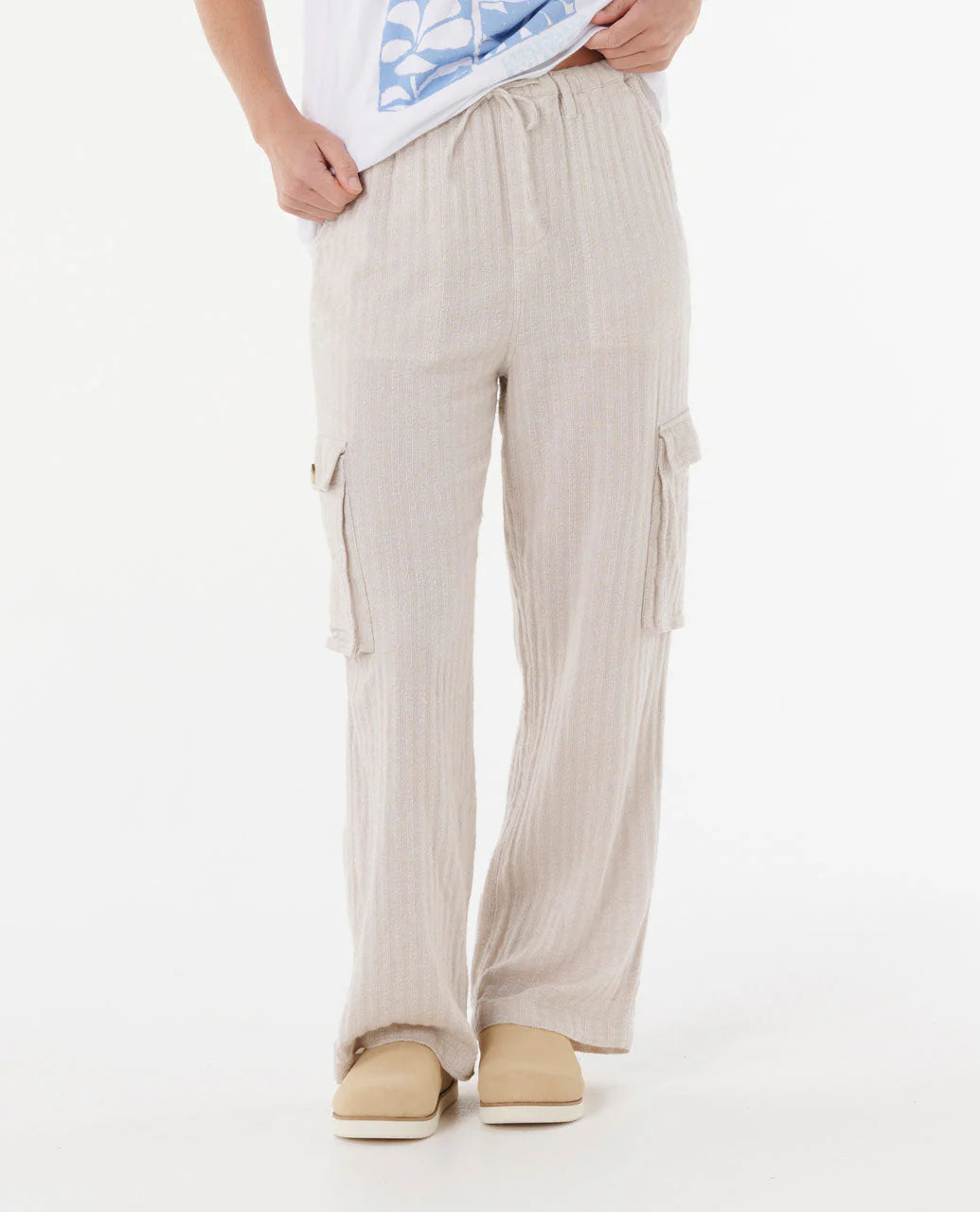 Oceanic Textured Pant - Moonbeam
