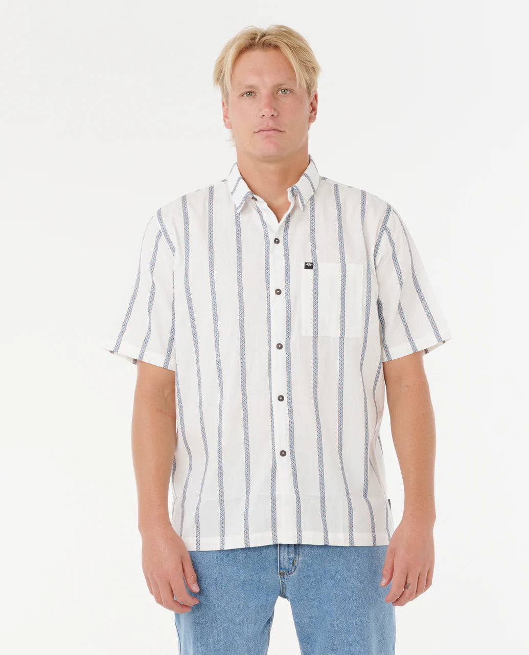 Classic Surf Stripe Short Sleeve Shirt - Bone