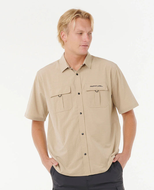 Search Aerotech 4-Way Short Sleeve Shirt - Khaki