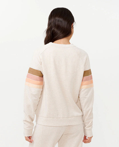 High Tide Raglan Crew - Oatmeal Marle