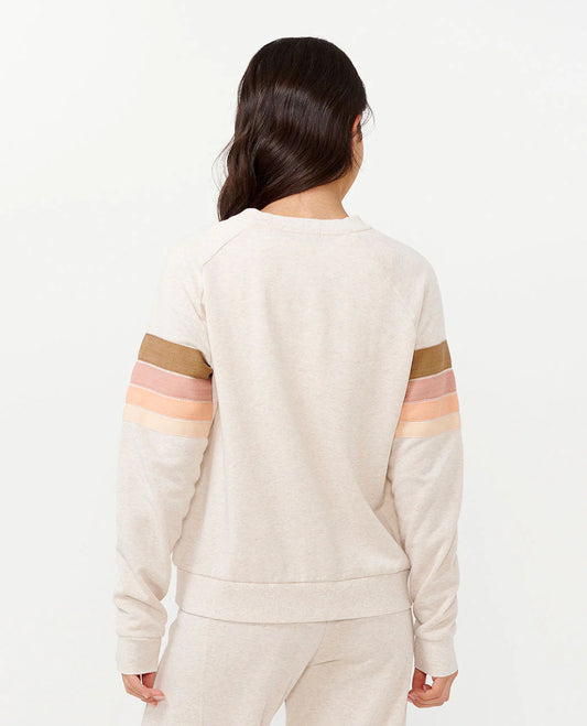 High Tide Raglan Crew - Oatmeal Marle