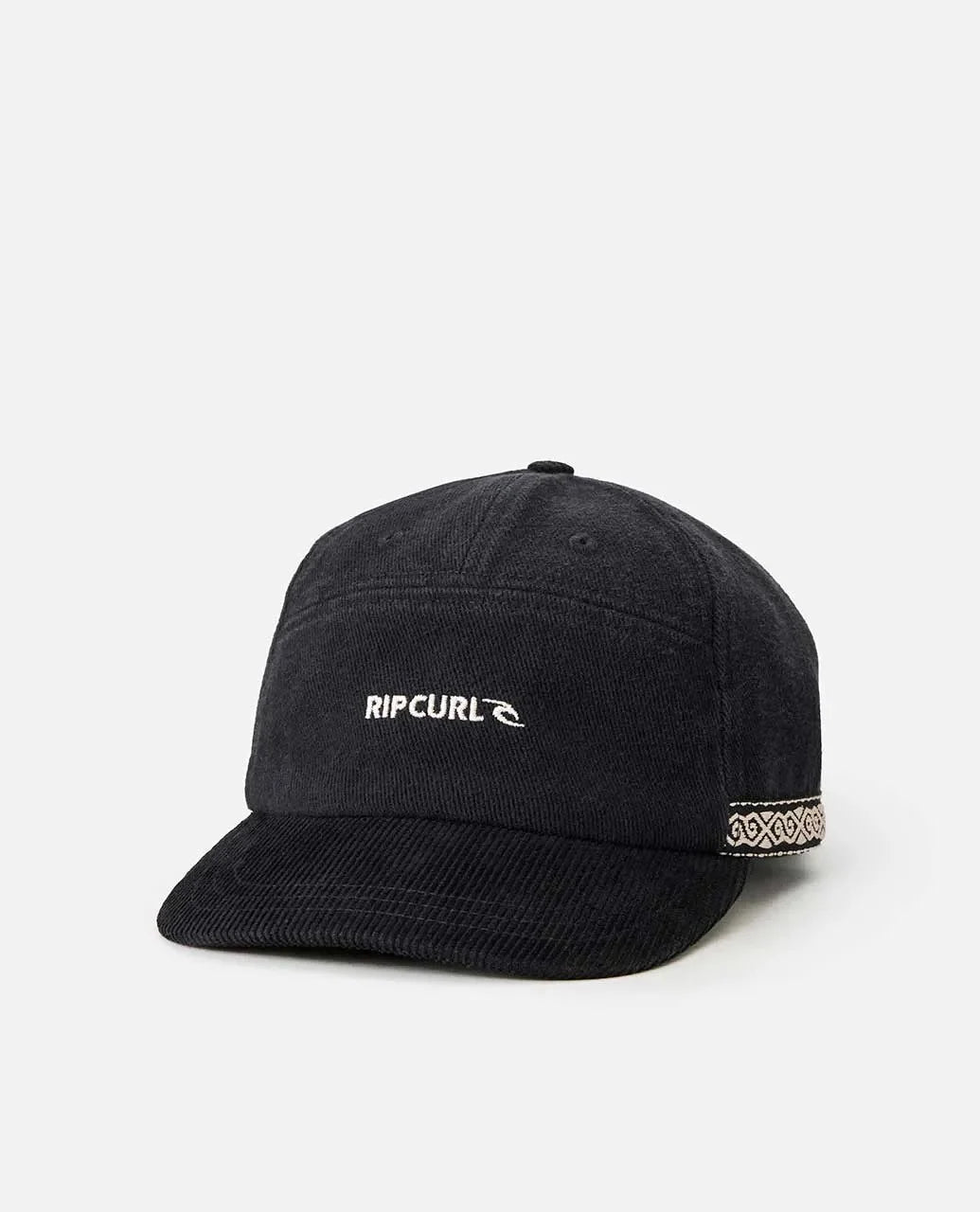 Cosmic Kiss 5 Panel Cord Cap - Black