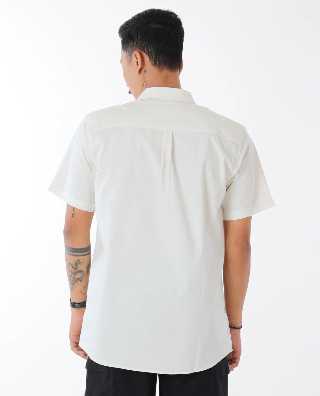 Plain Microsun Short Sleeve Shirt - Bone