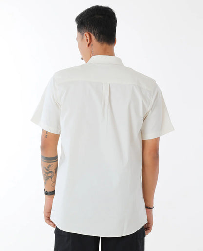 Plain Microsun Short Sleeve Shirt - Bone