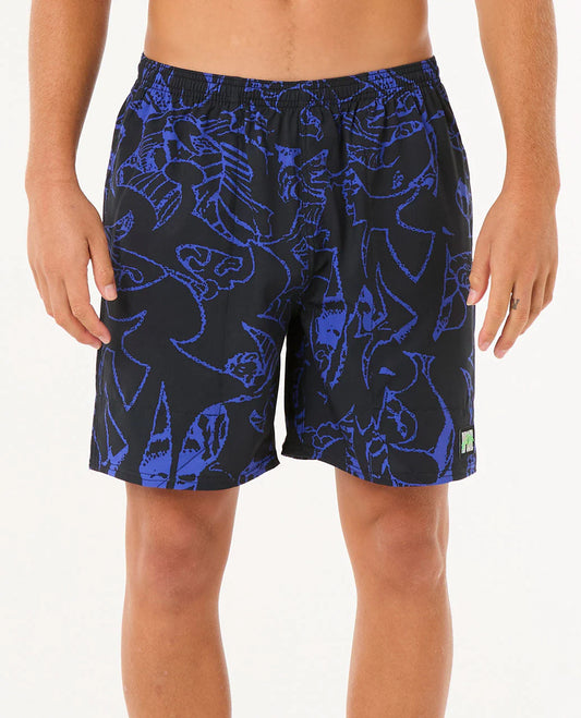 Raw Energy Burner Volley 20" Boardshorts - Black