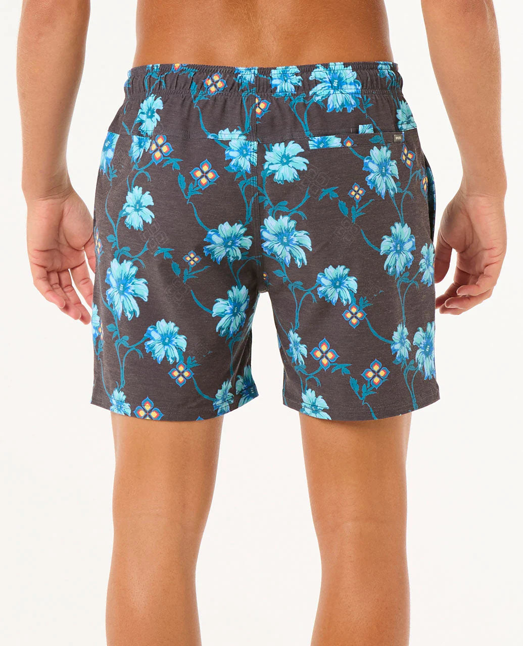 Surf Revival Floral Volley 16" Boardshorts - Black