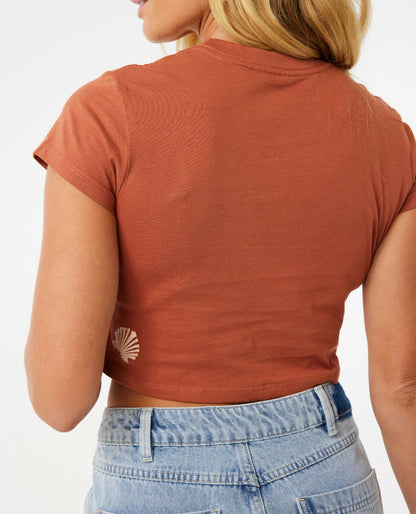 Soleil Baby Tee - Dark Rust