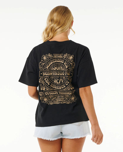Cosmic Summer Heritage Tee - Black