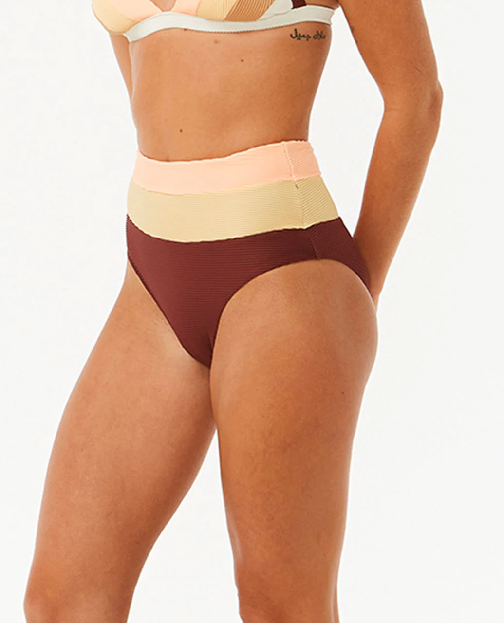 Block Party Splice Full Coverage Bikini Bottom - Plum