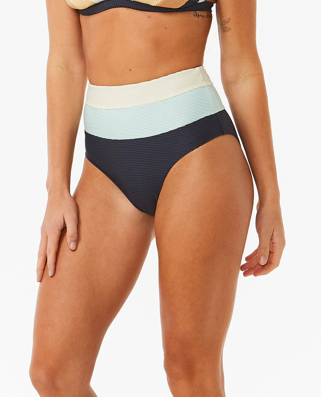 Block Party Splice Full Coverage Bikini Bottom - Navy