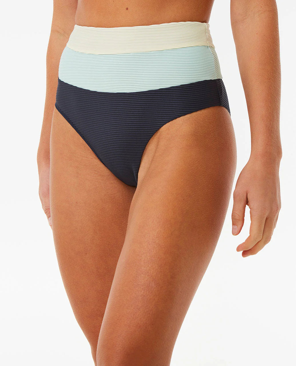 Block Party Splice Full Coverage Bikini Bottom - Navy