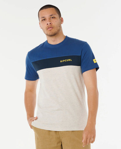 Undertow Panel Tee - Grey Marle/Navy