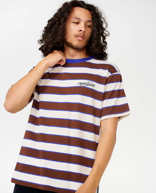 Archive Supercomp Stripe Tee - Dusted Chocolate