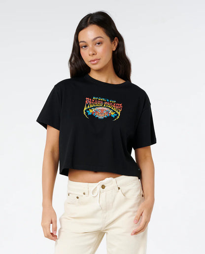 Padang Cup 26 Crop Tee - Women - Black